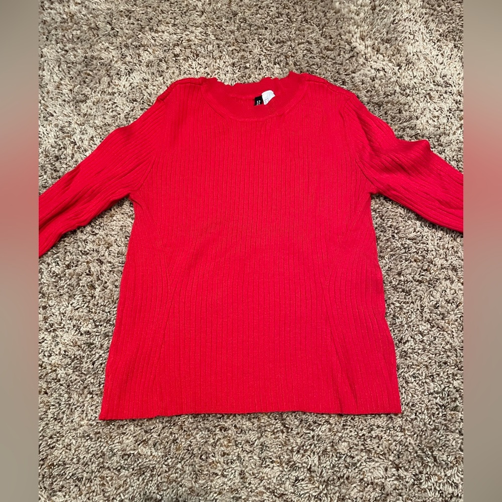 Divided by H&M Red Ribbed Sweater - Picture 5 of 5